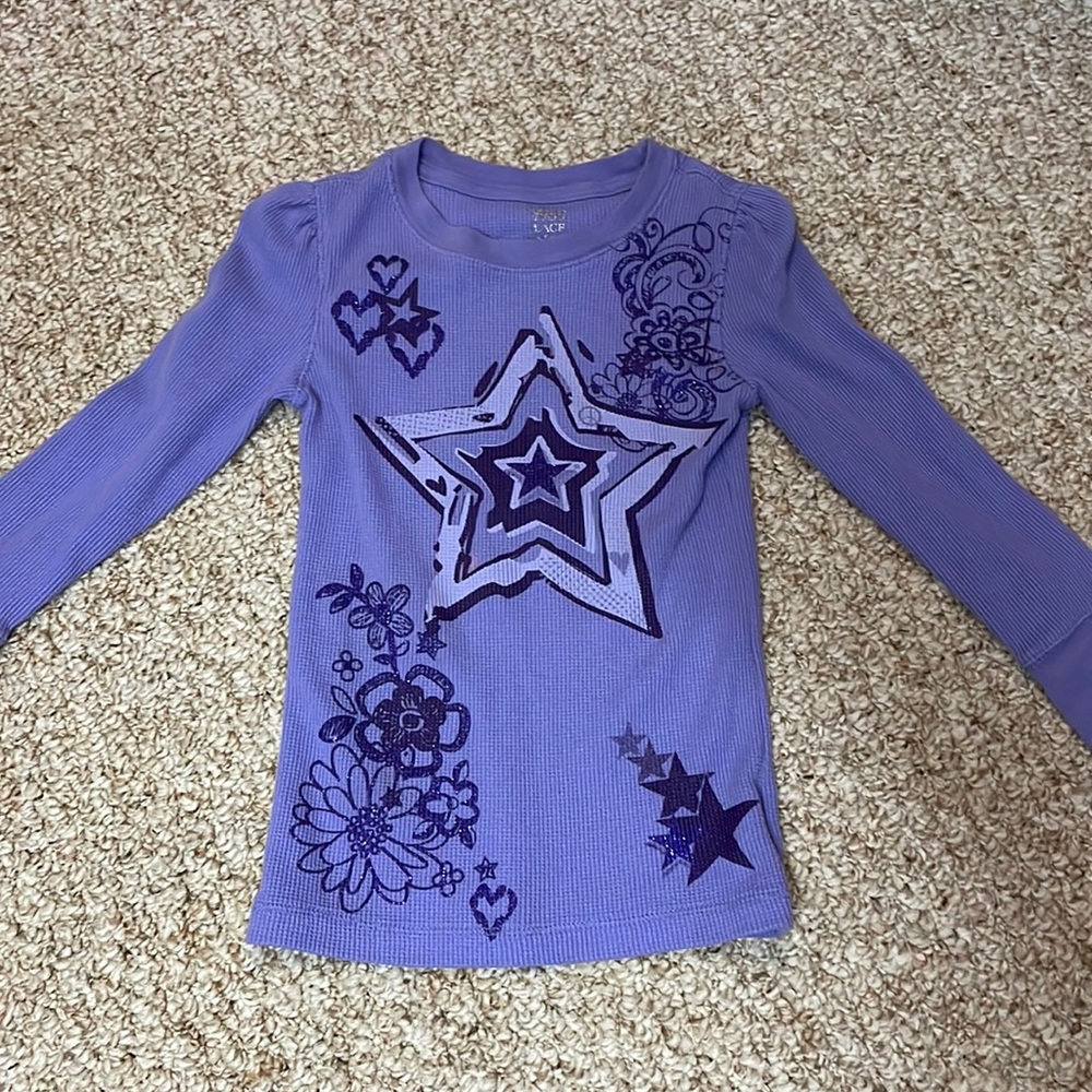 Girls long sleeve purple shirt